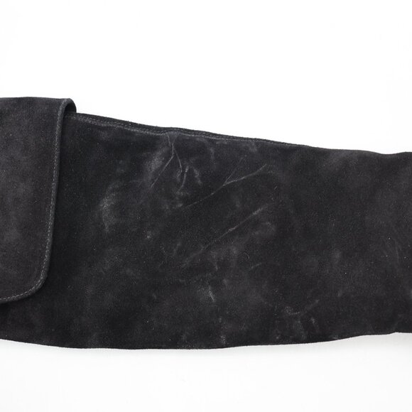 FRYE Shirley Over the Knee Fold Over Women's Size 6 B Zip Boots Black Suede - Picture 9 of 9